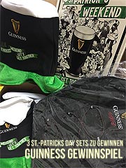 wir verlosen zusammen mit Guinness 3 St.Patricks Day Sets zum St. Patricks Weekend 2019